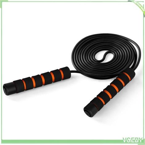 Corde à sauter - FAFEICY - Réglable 3,0 m - Poignées mousse - Mixte (enfants/adultes) - Noir/Vert (1/5)