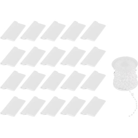 Kit de réparation d'accessoires de poids inférieurs pour stores verticaux avec cintres supérieurs, chaîne de 10 m et connecteurs pour remplacement de bricolage en plastique (1/5)