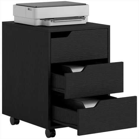 Meuble de rangement de bureau mobile 3 tiroirs 40 x 50 x 57,5 cm (1/5)
