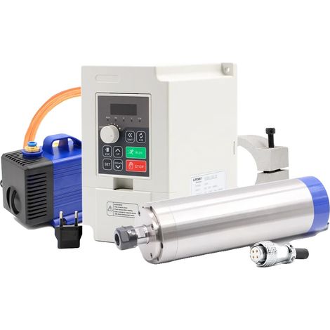 Broche CNC refroidie par eau, inverseur 1,5 kW, pince ER16, 220v (1/5)
