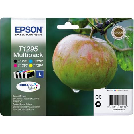 Epson T1295 Multipack Cartuccia d'Inchiostro Originale Colore Nero / Ciano / Magenta / Giallo