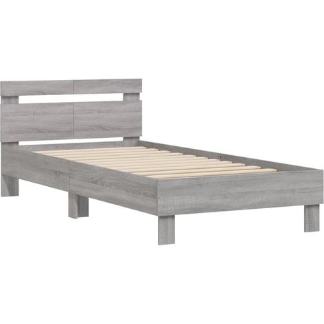 vidaXL Cadre de lit sans matelas avec tête de lit 100x200 cm (1/5)
