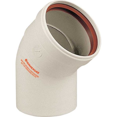 Immergas Kit gomito 80 ad innesto a 45° “Serie Blu”  3.010956 (1/2)