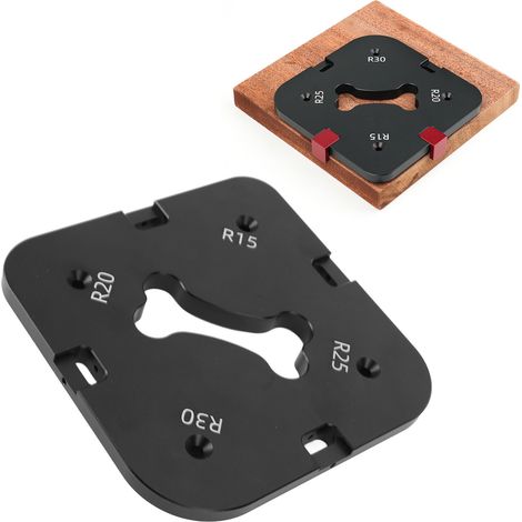 Gabarit d'angle arrondi à changement rapide R15-30, moule en arc en alliage d'aluminium avec positionnement limite, gabarit de contournage, de chanfreinage, de découpe et de gravure rapide pour le tra (1/5)