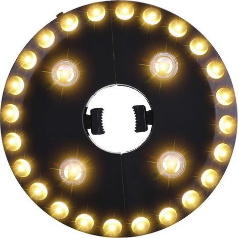 Lampe pour Parasol de Jardin, Patio Umbrella Light, 24 LED, 3 Model d’illumination, Lumineux de Parasol pour Terrasse, Jardin, Grand Parapluie ( Blanche chaud) (1/5)