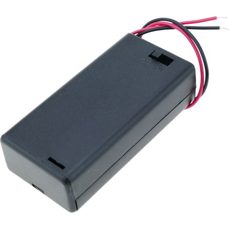 BeMatik - Titulaire dans la boîte pour 2 AA LR6 1.5V avec interrupteur (1/4)