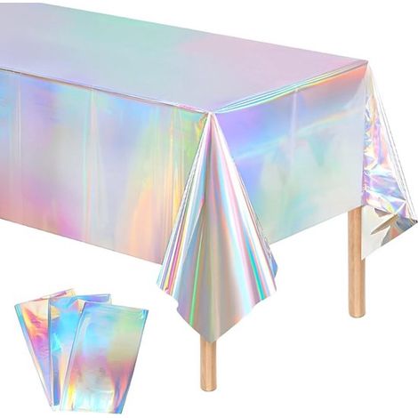 Set di 3 tovaglie per feste di compleanno, 137x274 cm, impermeabili, colorate e riutilizzabili. (1/5)