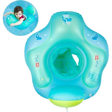 Bouée bébé, flotteur bébé, bouée bébé gonflable, bouée (bleu, S) (1/5)