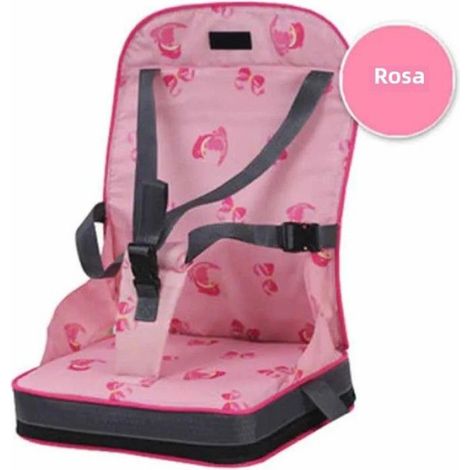 Chaise haute portable pour bébé, siège pour enfant, coussin pour chaise bébé - Rose - (1/5)