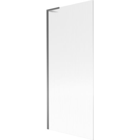 Mexen Next L Badewannenfaltwand 1-flügelig 80 x 150 cm, Streifen, Gun Metal - 895-080-000-03-09-95 (1/5)