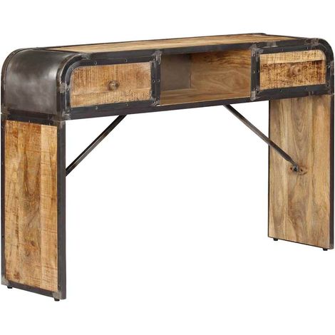 Buffet - Armoire de rangement Enfilade 120 x 30 x 75 cm Bois de manguier massif BV897057 - BonneVie (1/5)
