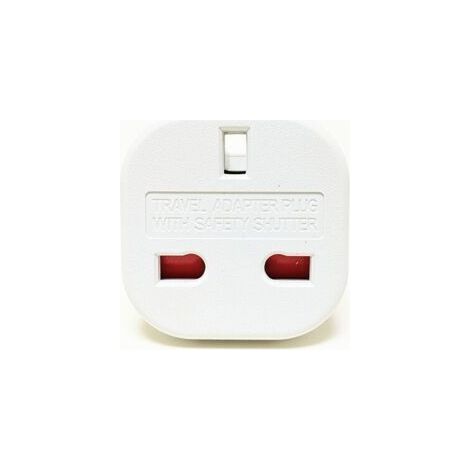 Reiseadapter – Britischer 3-poliger weißer Stecker – Britischer Standardstecker auf europäischen Standardstecker