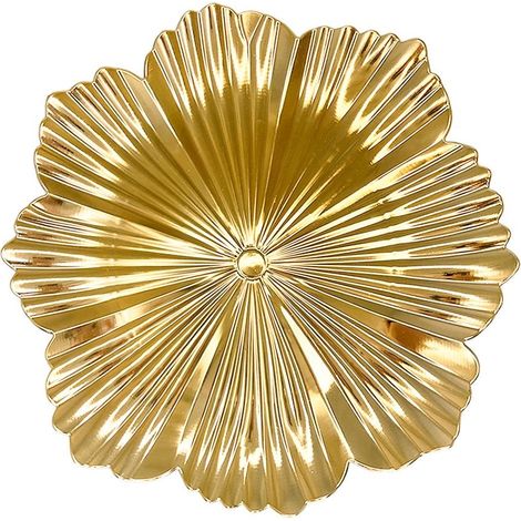 Dessous de Plat en Forme de Fleur Doré Set de Table en Plastique 33 x 33 x 2 cm - PANGIVO (1/4)