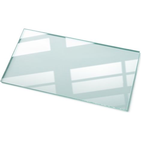 Plateau de table en verre trempé 120 x 60 cm – Résistant à la chaleur et aux chocs – Surface lisse et transparente – Bords polis