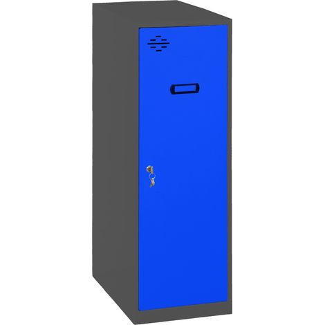 Simonrack Mini armadietto moderno antracite con porta blu