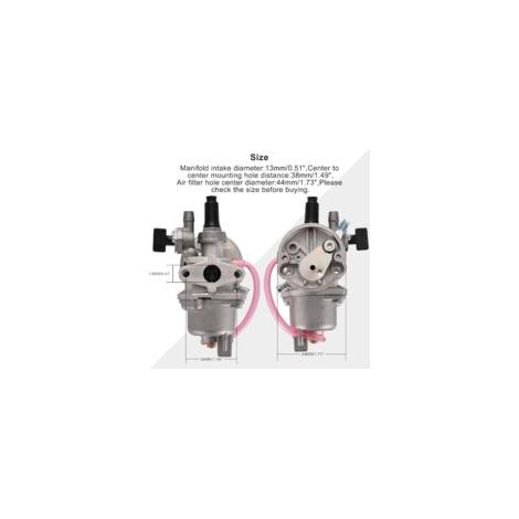 Carburateur de remplacement S-GIANT PZ13 13 mm pour moteurs 2 temps de mini-motos 47 et 49 cm³. Compatible avec quads, motos et motocross 47 et 49 cm³.