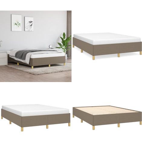 Giroletto senza Materasso Tortora 140x190 cm in Tessuto - Letto con doghe - Materasso per camera da letto