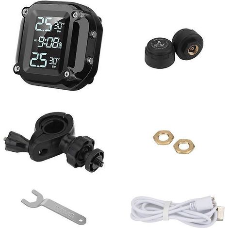 M5 Motorcycle Tire Pressure Monitor: Combination Digital Display with External Wireless Tire Pressure Capteur (1/5)