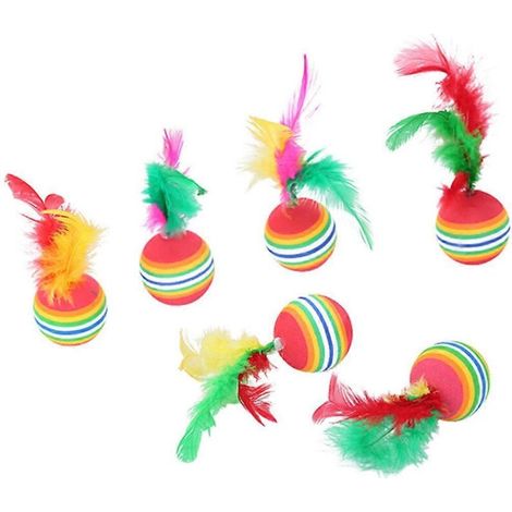 Balles arc-en-ciel en mousse légère - Jouets interactifs et amusants à lancer et à mâcher (1/5)
