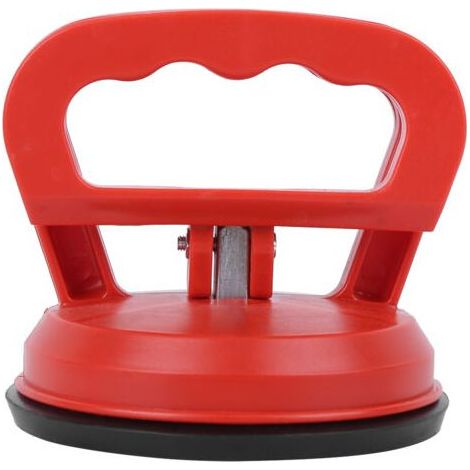 Extracteur de feuilles de verre à ventouse simple griffe rouge ABS/PVC pour carrelage de sol (1/4)