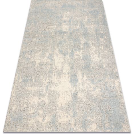 FLUX 461.46.AE500 Wollteppich OSTA - Abstraktion, Strukturell, Loft grau / blau grey 160x230 cm