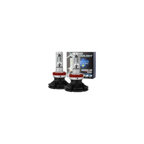 2 x Ampoules H11 LED Très Puissantes XT3 50W - 6000Lm - 12V/24V - Lampes LED (1/5)