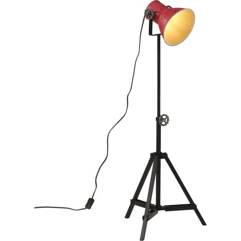 Lampada da terra industriale regolabile di design moderno 35 x 35 x 95 cm in ferro rosso sbiadito 020047510