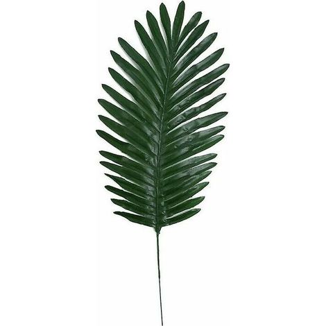 20 Pcs Faux Feuilles De Palmier Avec Tiges Imitation De Plante Tropicale Artificielle (vert) (1/5)