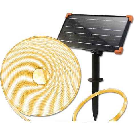 Bande LED Solaire, 15m, 300 LED, IP68 Étanche, Télécommande, Minuterie, 8 Modes, USB, Jardin, Piscine (1/5)