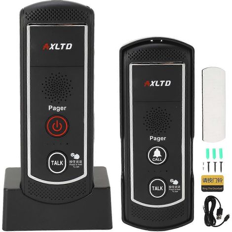 Sonnette vocale sans fil avec une portée de signal puissante de 2000 m, étanche IP44, interphone bidirectionnel pour maison et villa