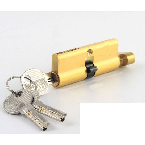 Cylindre de serrure de porte intérieure universel, accessoires de cylindre de serrure de porte de chambre à coucher et de salle de bain (or) (1/5)