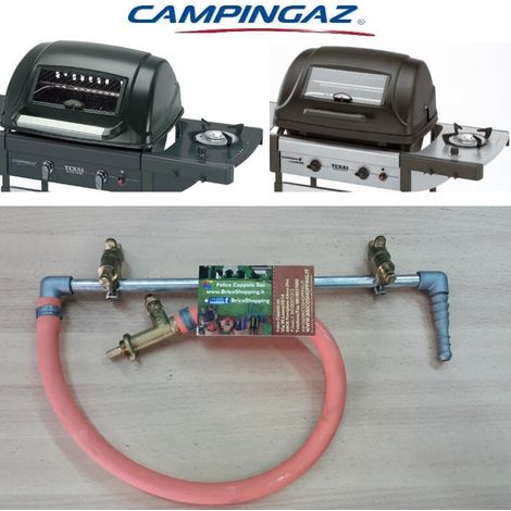 73471 rampa con ugelli gas barbecue campingaz texas deluxe revolution ricambio