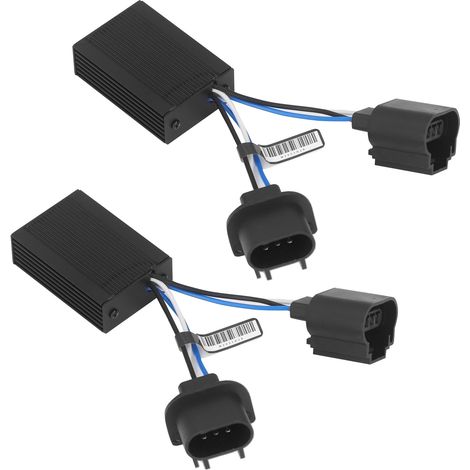 Adaptateur pour ampoule de phare automobile LED H13 (2 pièces) avec décodeur Canbus et correction des problèmes d'allumage/extinction et de clignotement