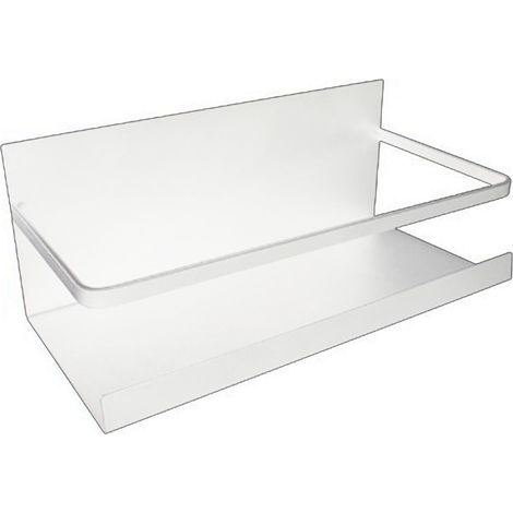 Étagère magnétique en acier au carbone, réglable, gain de place, solide, pour réfrigérateur, pour ranger les bocaux (blanc). (1/5)