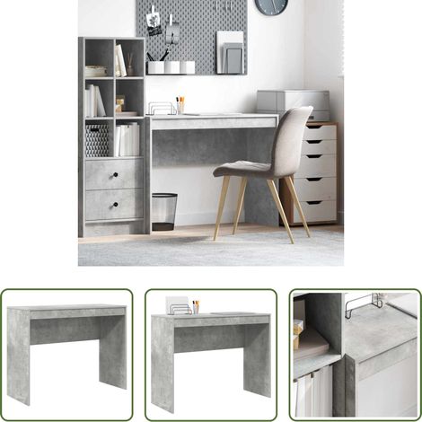vidaXL Bureau compact - Bureau Gris béton 100 x 40 x 76 cm (1/5)
