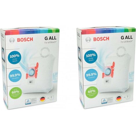 2 X 4 SACCHETTI BOSCH ORIGINALE TIPO G ASPIRAPOLVERE IN CARTA + FILTRO 17000940 (1/2)
