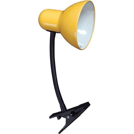 FABRILAMP AKUNADECOR Flexo De Lampada da tavolo Clip con morsetto Giallo
