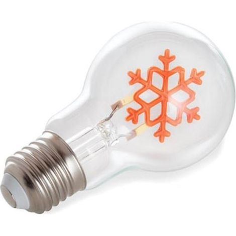 LED Deko Leuchtmittel Schneeflocke Gold mit E27 Fassung (1/4)