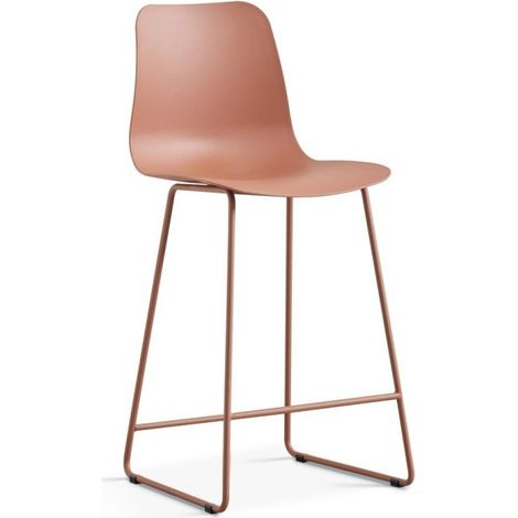 Sedia da bancone 'Mario' PP Terracotta, dimensioni: H100,5 x L51 x P44 cm.