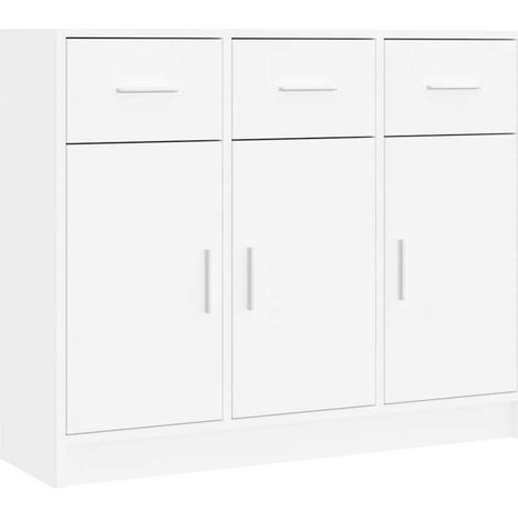 Sideboard White 91x28x75 cm Engineered Wood vidaXL