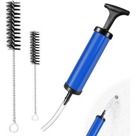 5 Pièces Pompe Manuelle Soufflette, Brosses Perforées en Acier Inoxydable pour Un Nettoyage Efficace des Trous de perçage - (1/5)