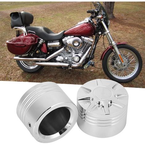 Lot de 2 cache-écrous d'axe de roue avant de moto en alliage d'aluminium, compatibles avec les trikes VRSC Touring. (1/5)