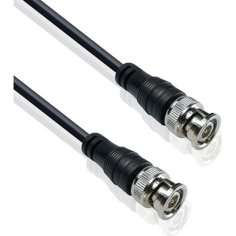 RG59 BNC Cable, Male to Male Extension, Double Shielded 75 Ohms, For CCTV Video Surveillance System (1/5)