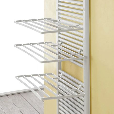 Set 3 pezzi Stendibiancheria per termoarredo in plastica bianco (1/2)