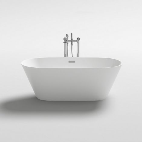 Bagno Italia Vasca da bagno 170x80x58h freestanding bianca design moderno centro stanza (1/5)