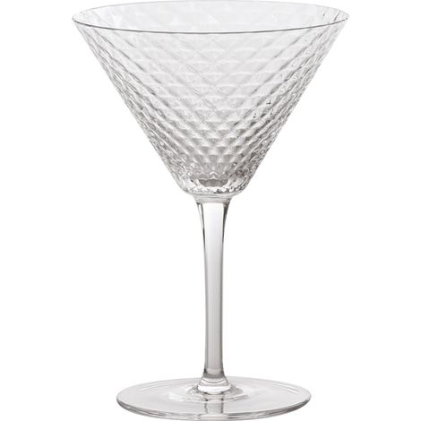 Martini Set de 4 pcs Gobelet 23 cl Verre pour Cocktails et Vins Aromatiques, Design Élégant Zafferano Fabriqué en Italie
