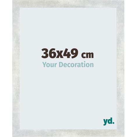 yd. - Cadre photo 36x49 - Argent Brillant Vintage - MDF - Mura
