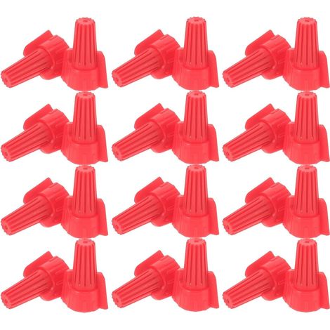 100 Pièces Capuchons de Fil Écrous de Connexion de Fil Électrique eurs à Ailettes en Pp Rouge, Connexion Rapide pour Câblage Électrique (1/5)