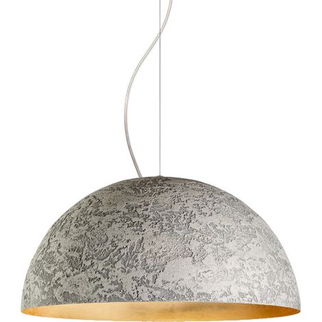 LUMICOM  VENICE Sospensione, 1xE27, max 42W, metallo, cemento/foglia oro, D.40cm (1/4)