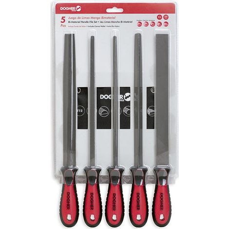 J. limas mixto 250mm 5 piezas en blister  DOGHER 815-003